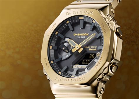 casioak g shock gold case.